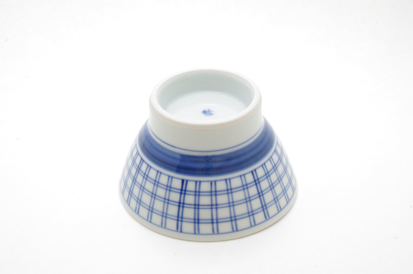 Porcelain Plaid Rice Bowl in Two Colors by Baizan-gama