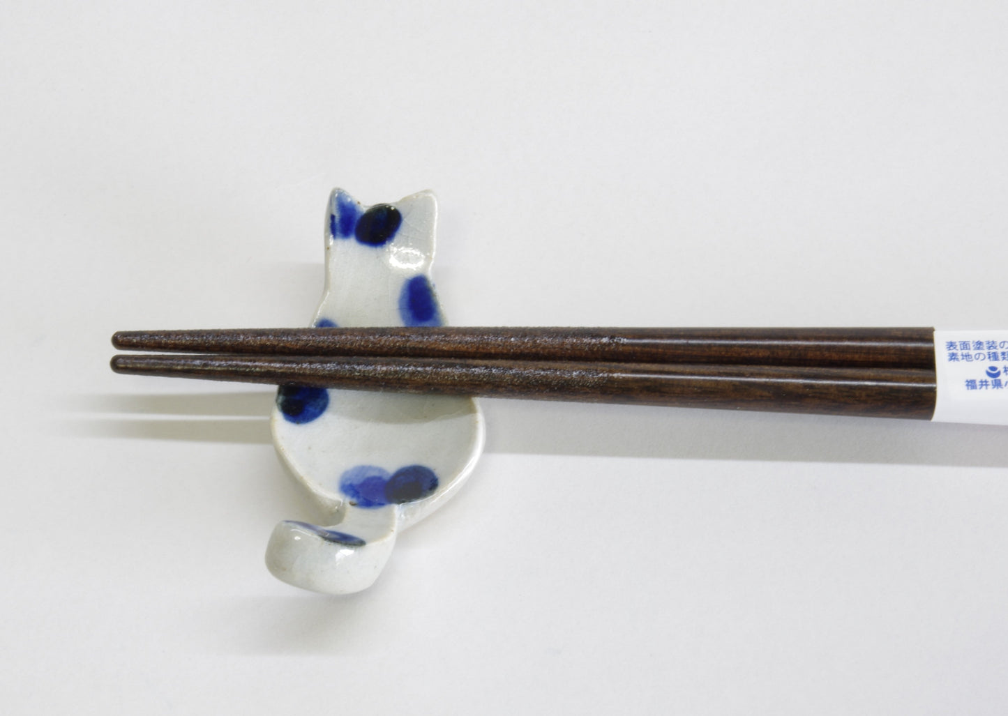 Earthenware Chopstick Rest with Hand-Drawn Dot in Seto Ware ★FREE SHIPPING