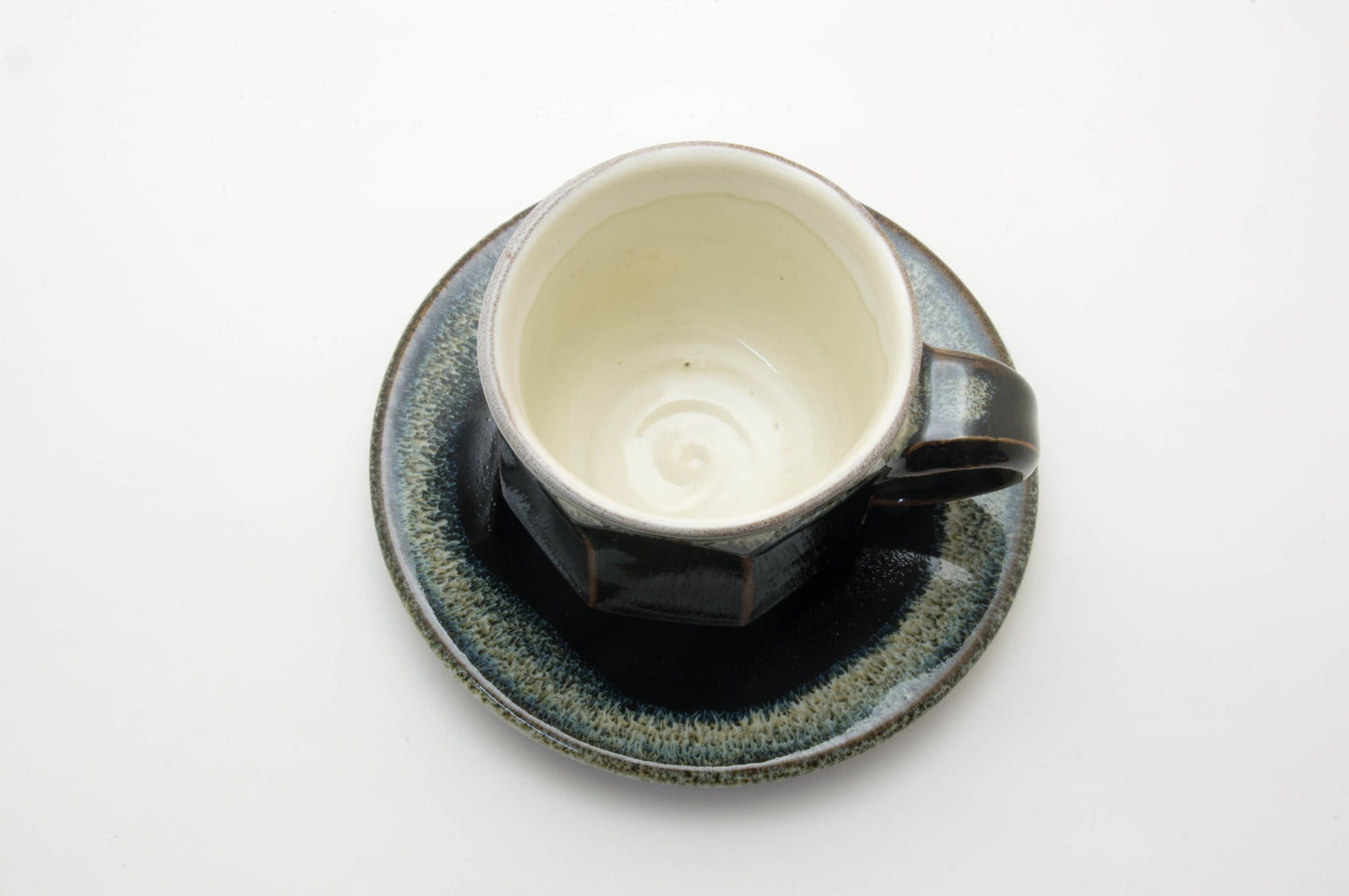 Earthenware Cup and Saucer by Shoyo-gama