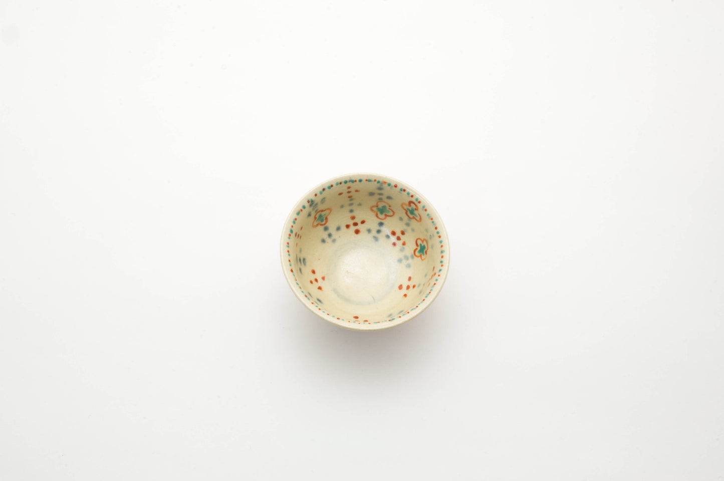 Vermillion Porcelain Sake Cup in AnnanStyle by Yuki Ando