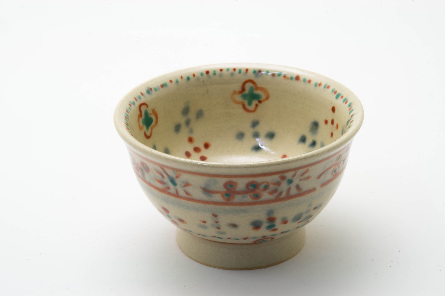 Vermillion Porcelain Sake Cup in AnnanStyle by Yuki Ando