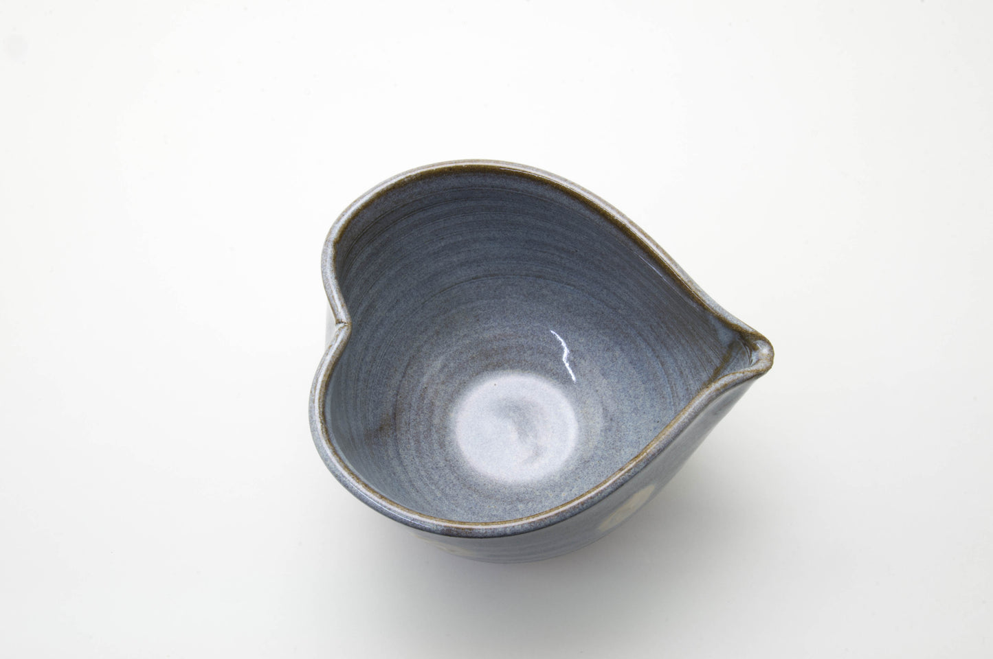 Earthenware Spout Bowl Shaped a Heart by Shoyo-gama