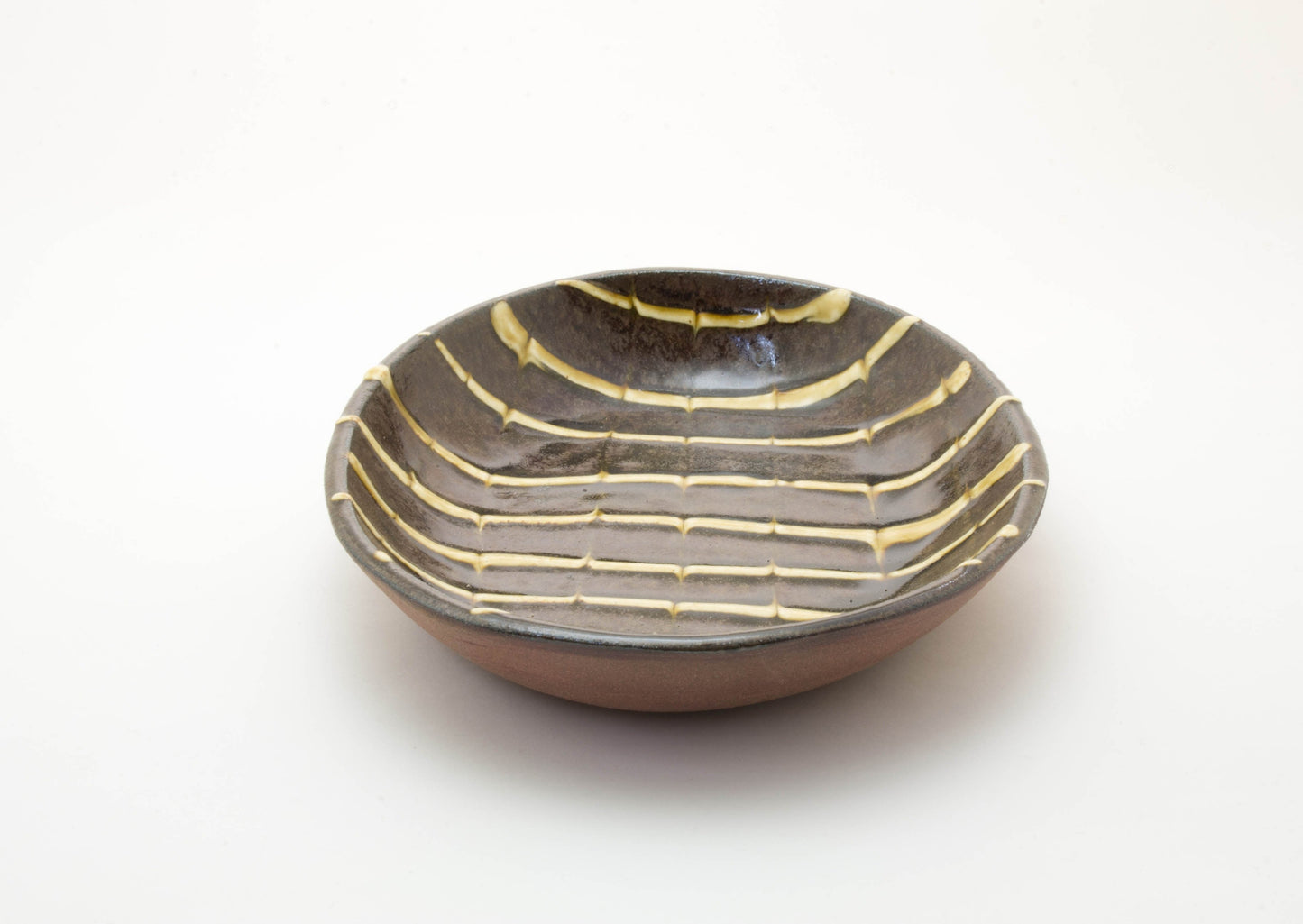 Oval Earthenware Plate by Tanso Gama