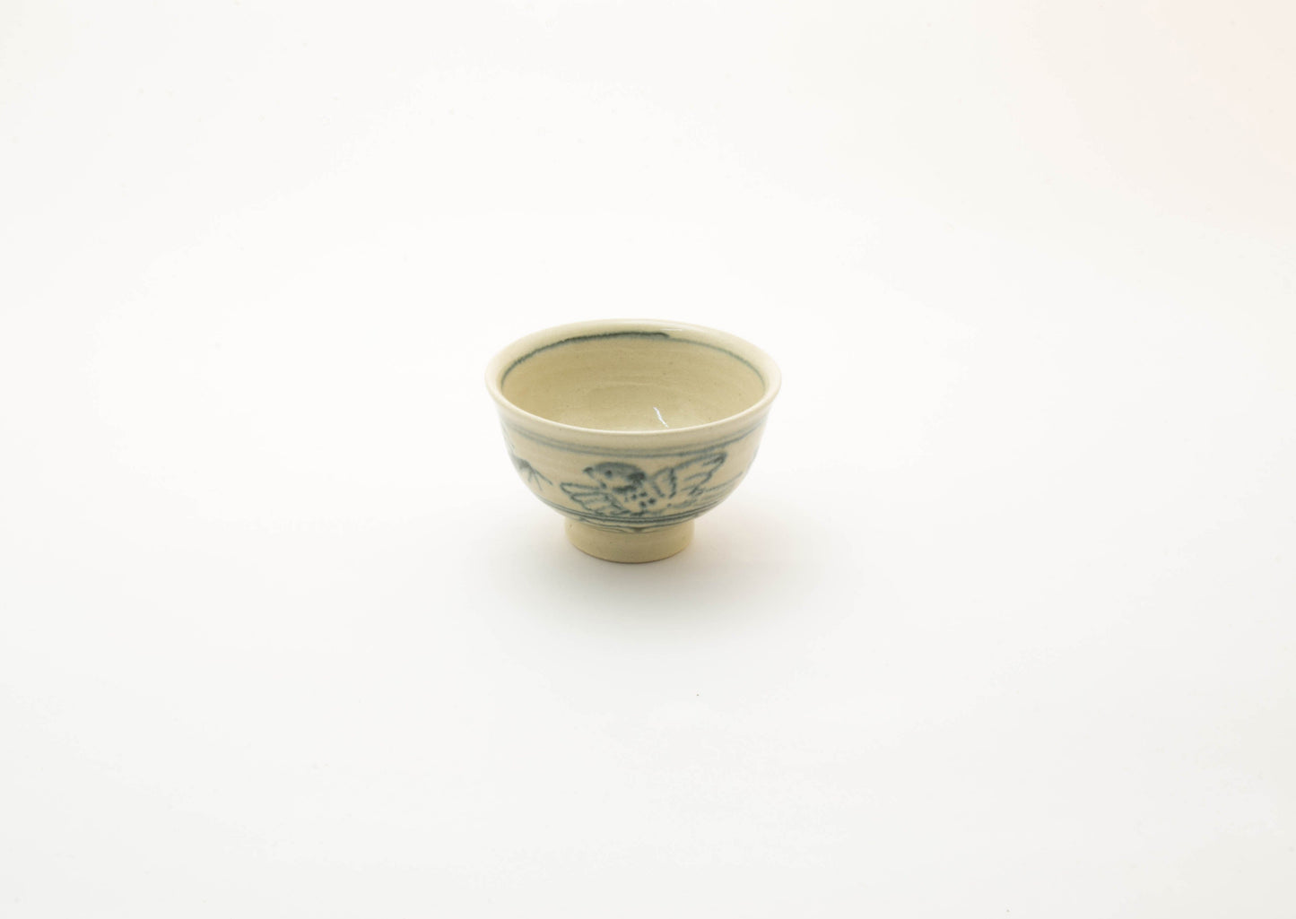 Blue Sake Cup in AnnanStyle Yuki Ando Porcelain