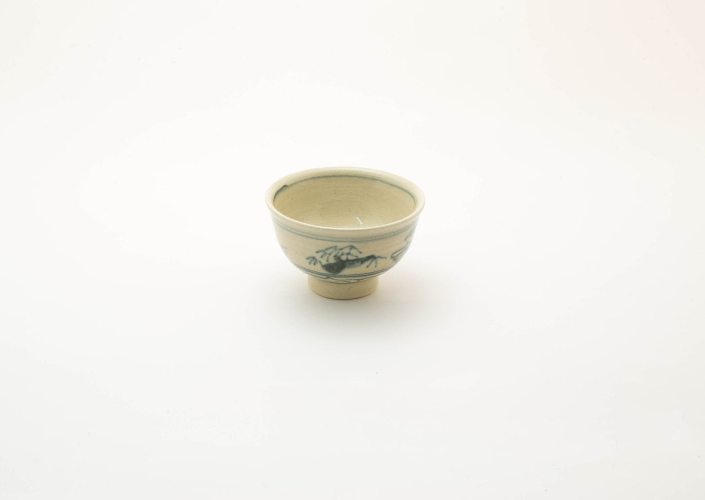 Blue Sake Cup in AnnanStyle Yuki Ando Porcelain