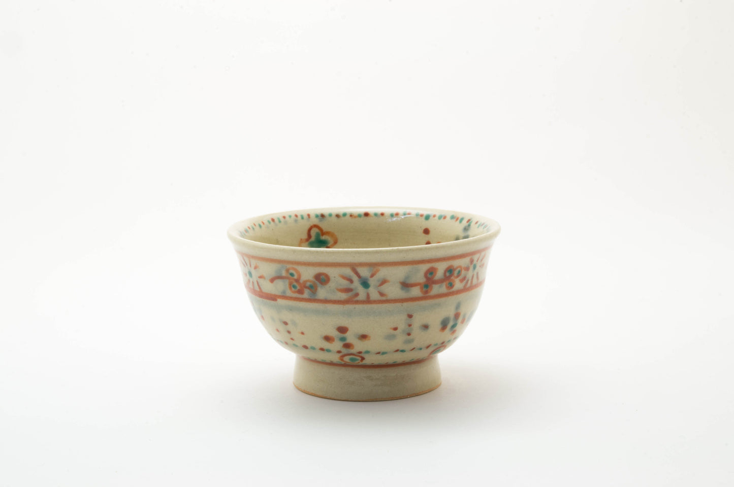 Vermillion Porcelain Sake Cup in AnnanStyle by Yuki Ando