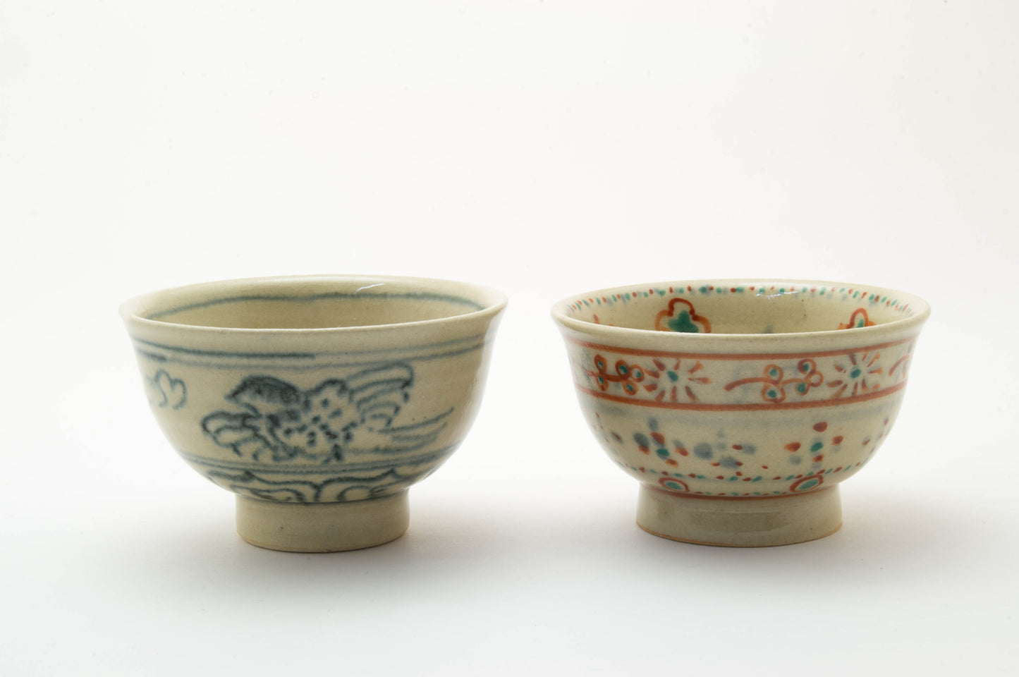 Vermillion Porcelain Sake Cup in AnnanStyle by Yuki Ando