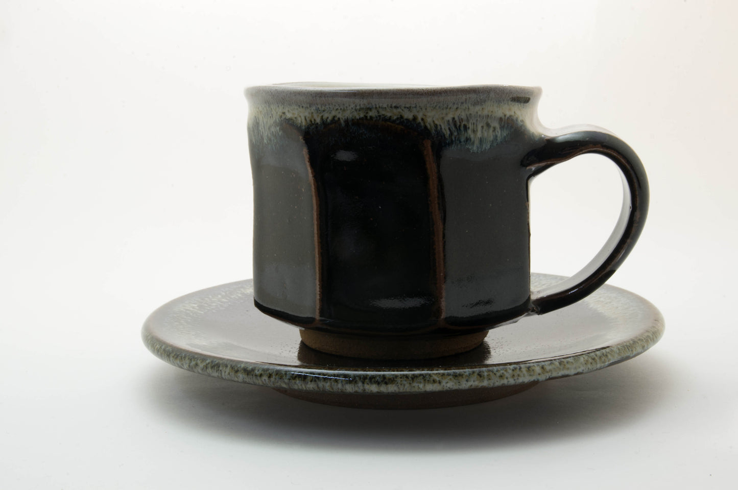 Earthenware Cup and Saucer by Shoyo-gama