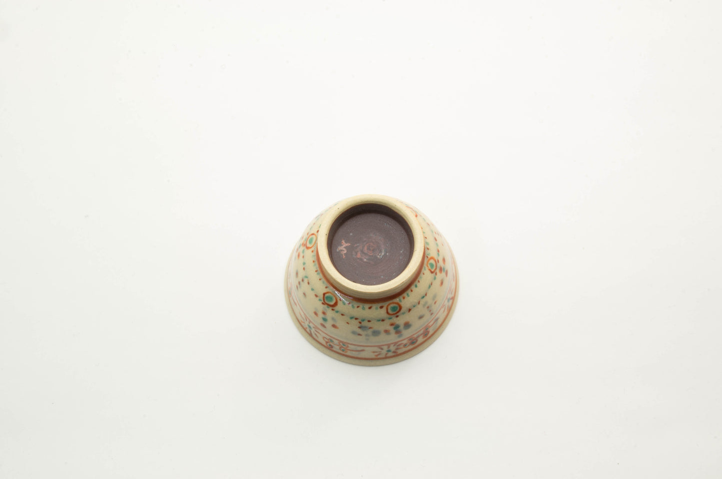 Vermillion Porcelain Sake Cup in AnnanStyle by Yuki Ando