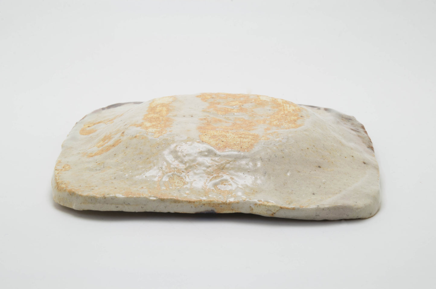 Earthenware Plate with Hand-Drawn Spring Scenery by Kazuji Sato