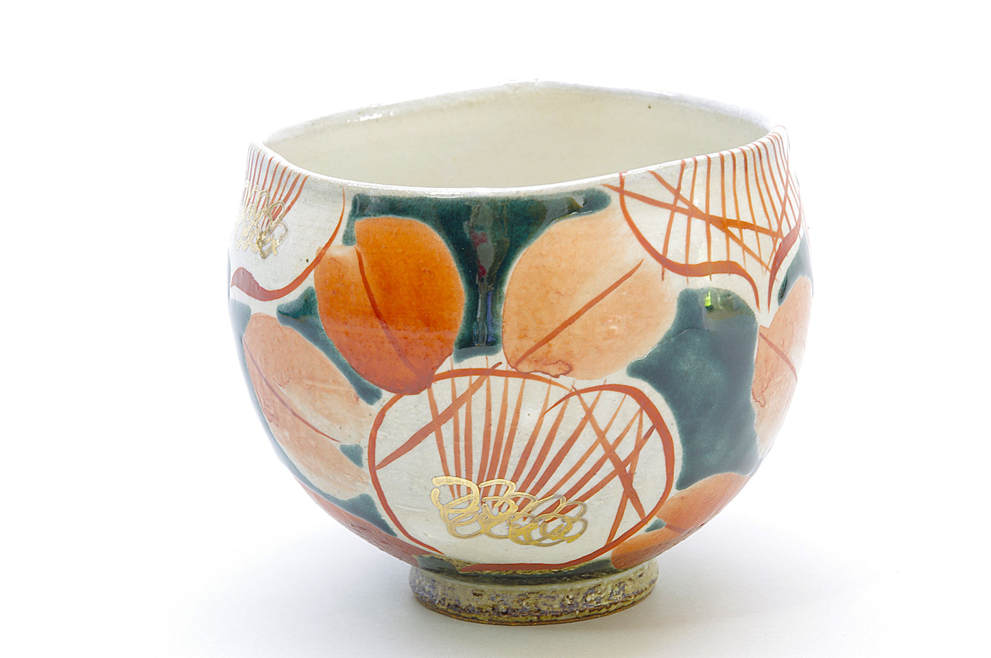 Earthenware Teacup in Kutani Ware, Ippuku Wan