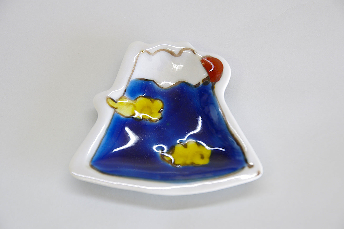 Stoneware Fuji Kutani Sauce Plate [Mamezara]
