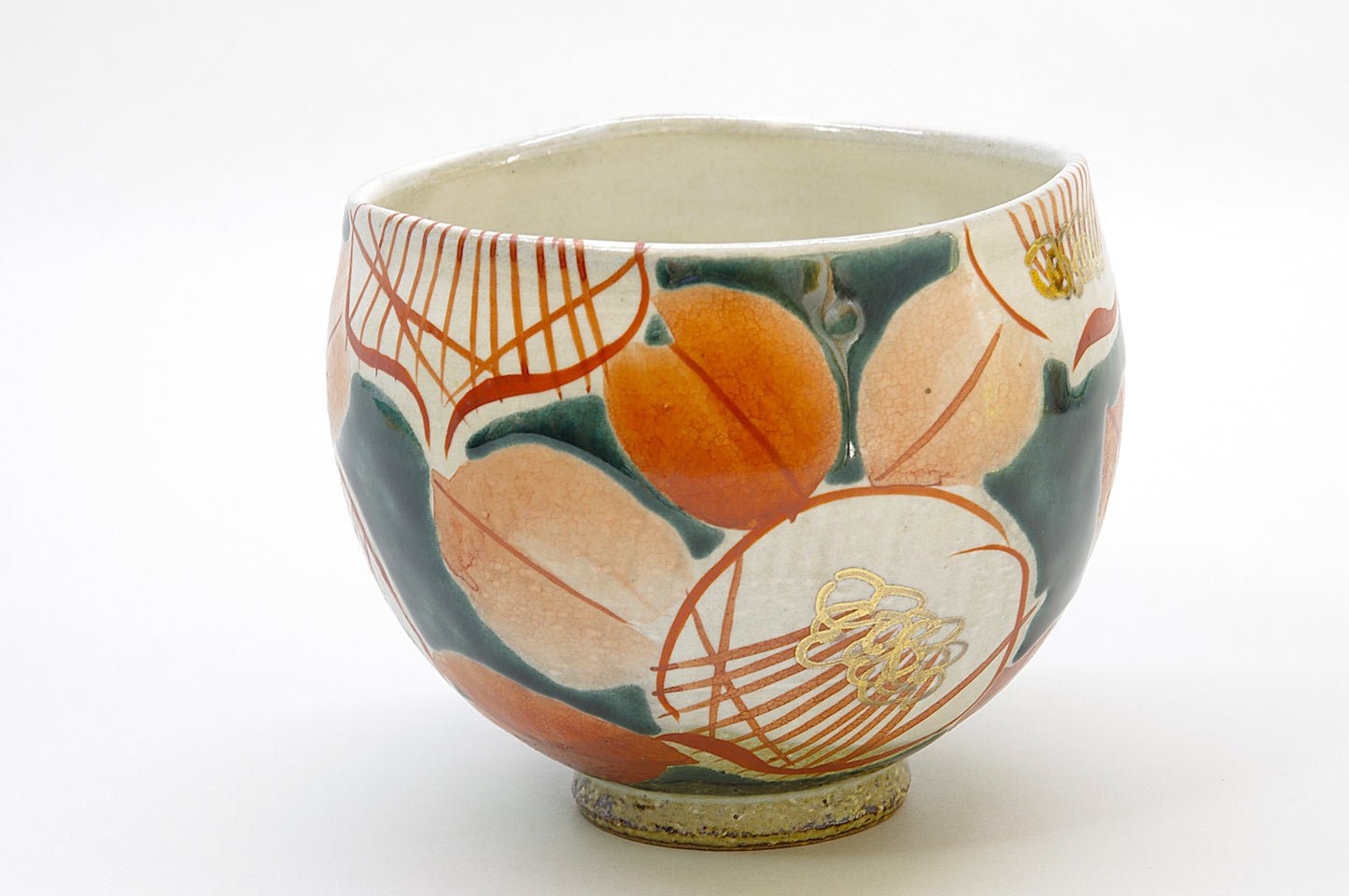 Earthenware Teacup in Kutani Ware, Ippuku Wan