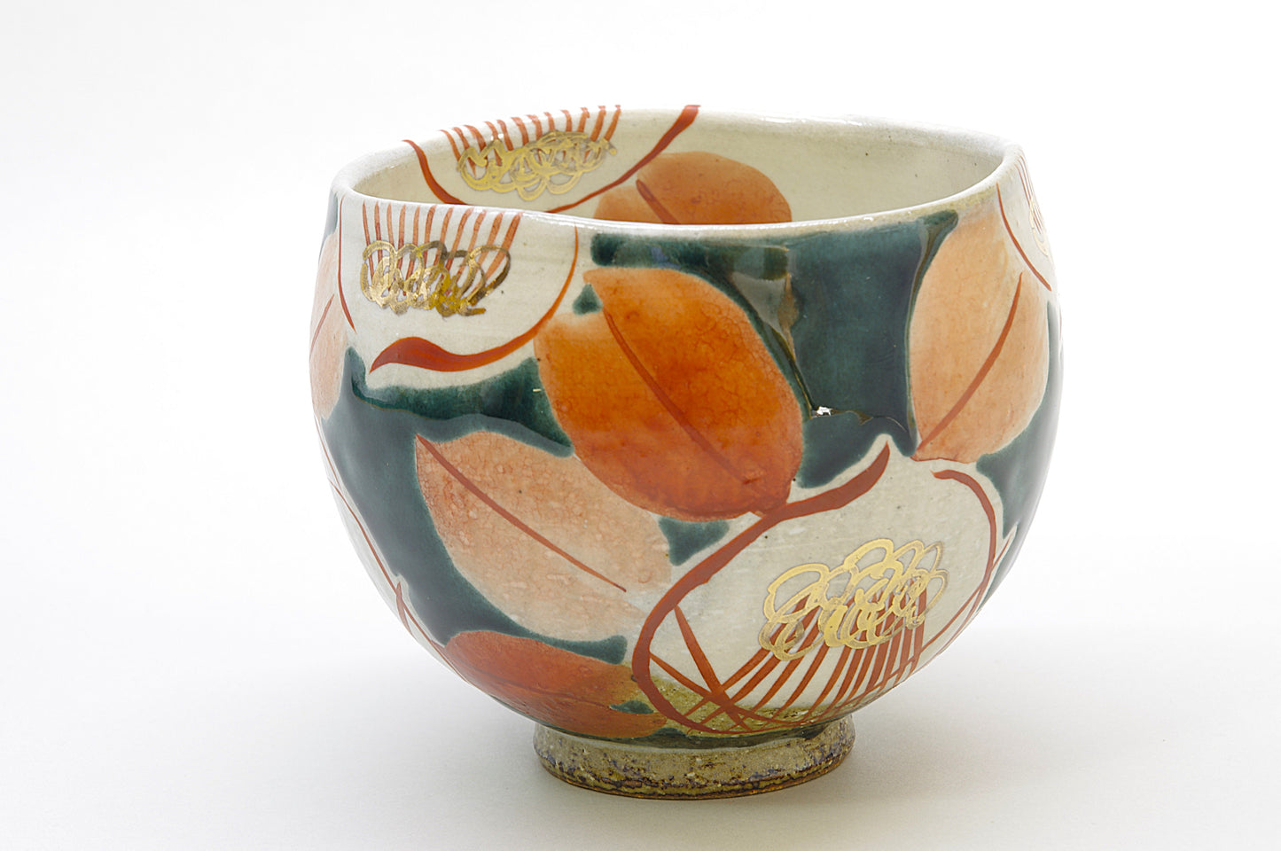 Earthenware Teacup in Kutani Ware, Ippuku Wan