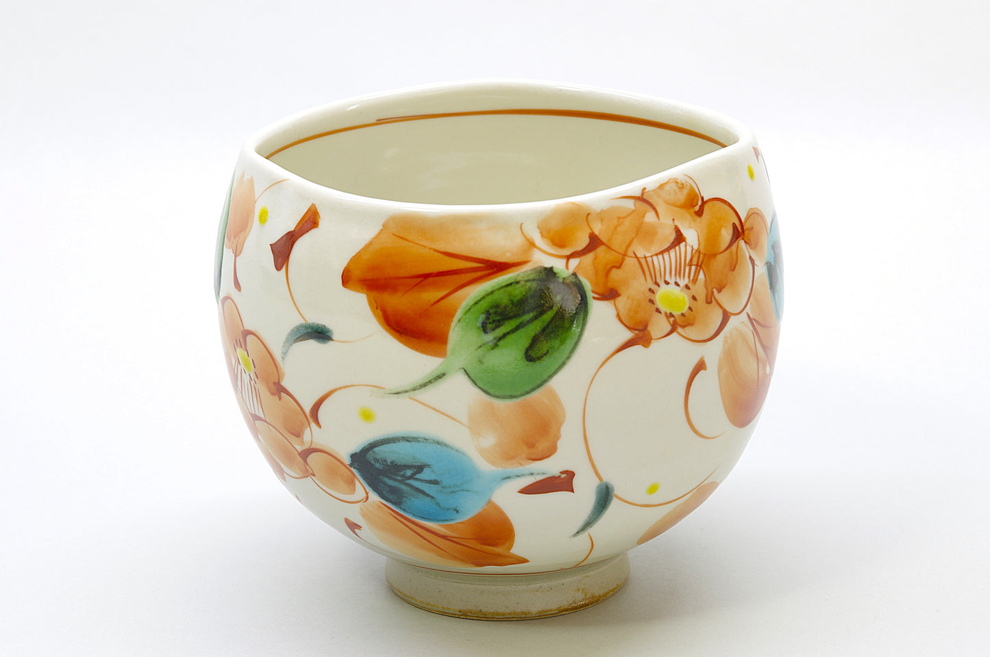 Earthenware Teacup in Kutani Ware, Ippuku Wan