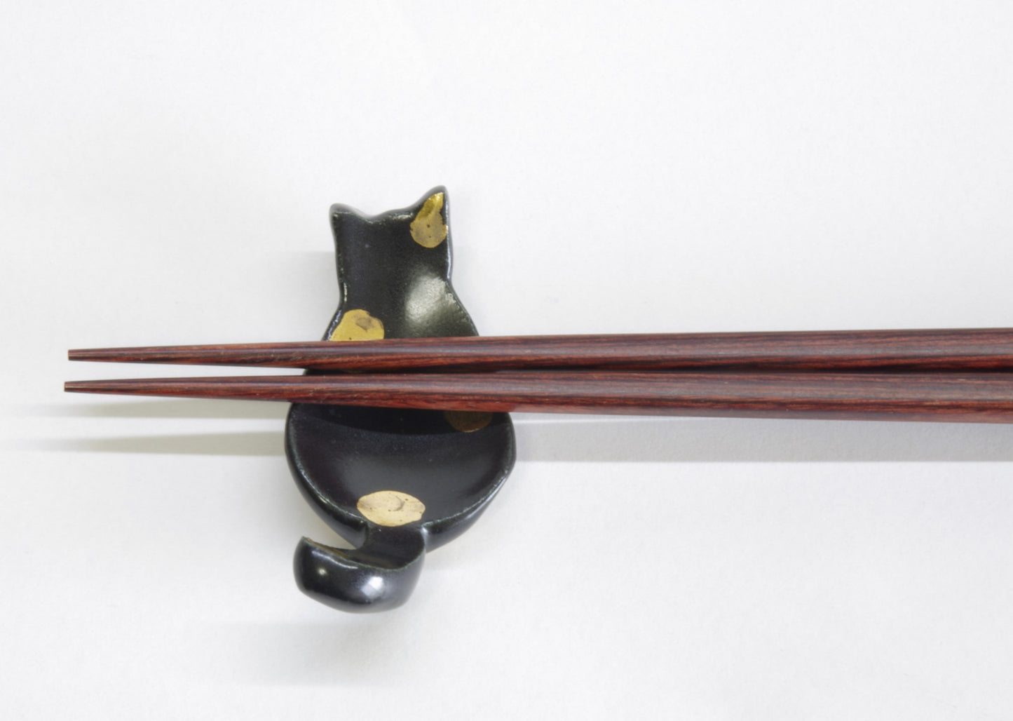 Earthenware Chopstick Rest with Hand-Drawn Dot in Seto Ware