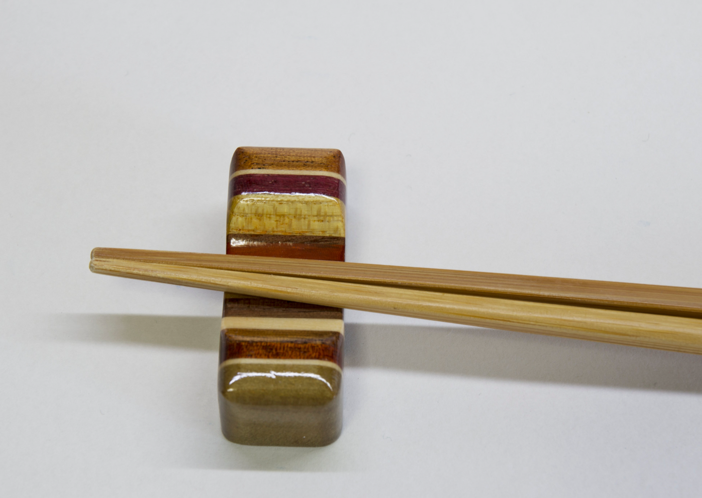 Wooden Chopstick Rest Hakone Marquetry