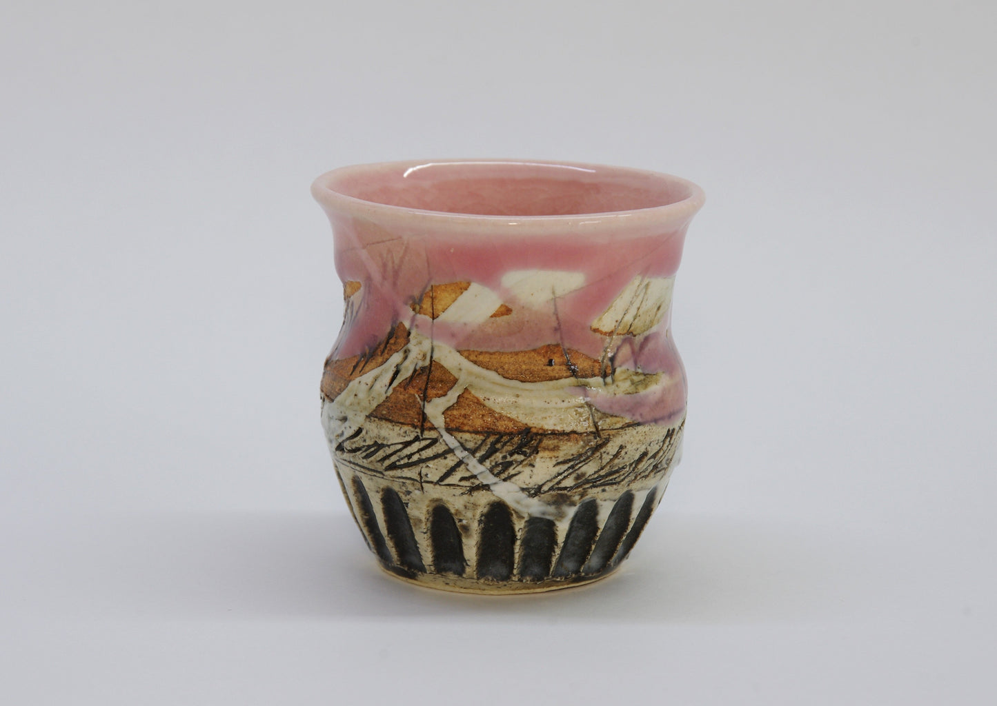 Pink Porcelain Sake Cup by Hideki Hayashi