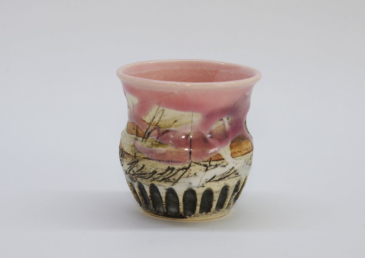 Pink Porcelain Sake Cup by Hideki Hayashi