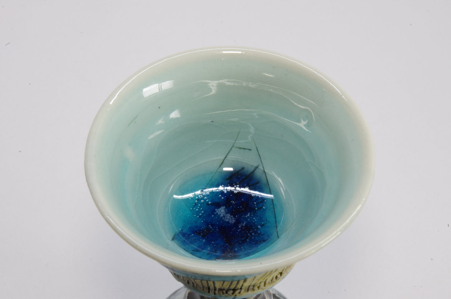 Stem Ware Porcelain Sake Cup by Hayashi Hideki