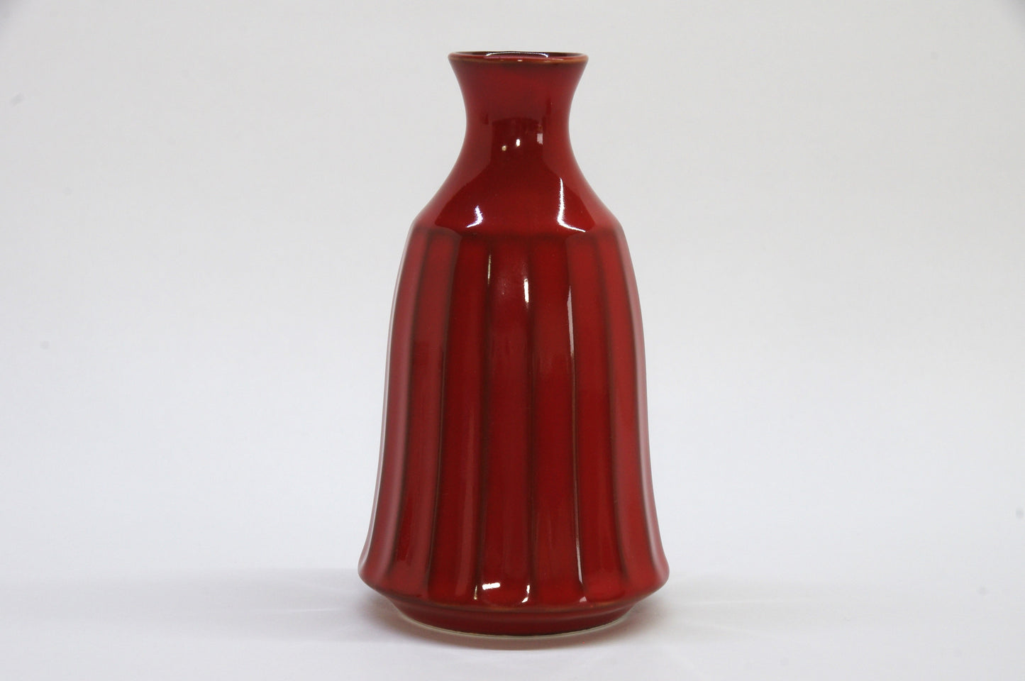 Red Glossy Porcelain Tokkuri and Ochoko by Roots Japan