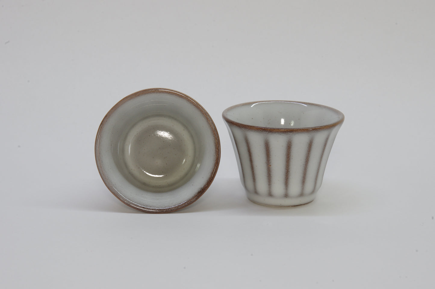 White Glossy Porcelain Tokkuri and Ochoko by Roots Japan