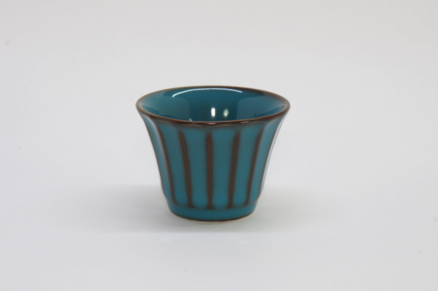 Turquoise Blue Glossy Porcelain Tokkuri and Ochoko by Roots Japan