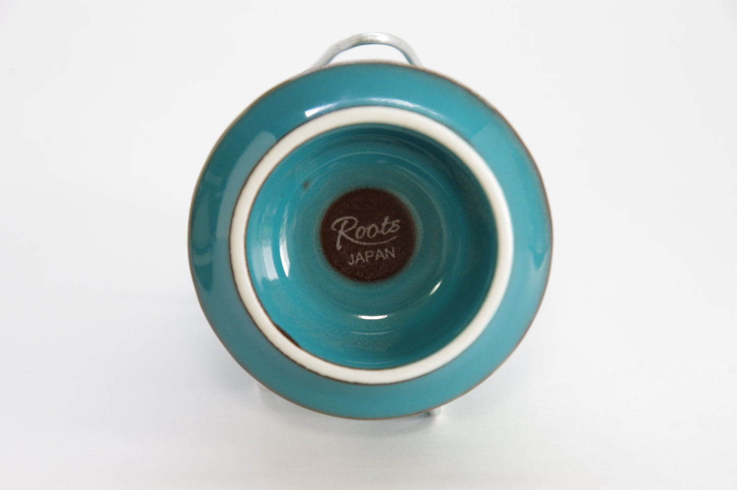 Turquoise Blue Glossy Porcelain Tokkuri and Ochoko by Roots Japan