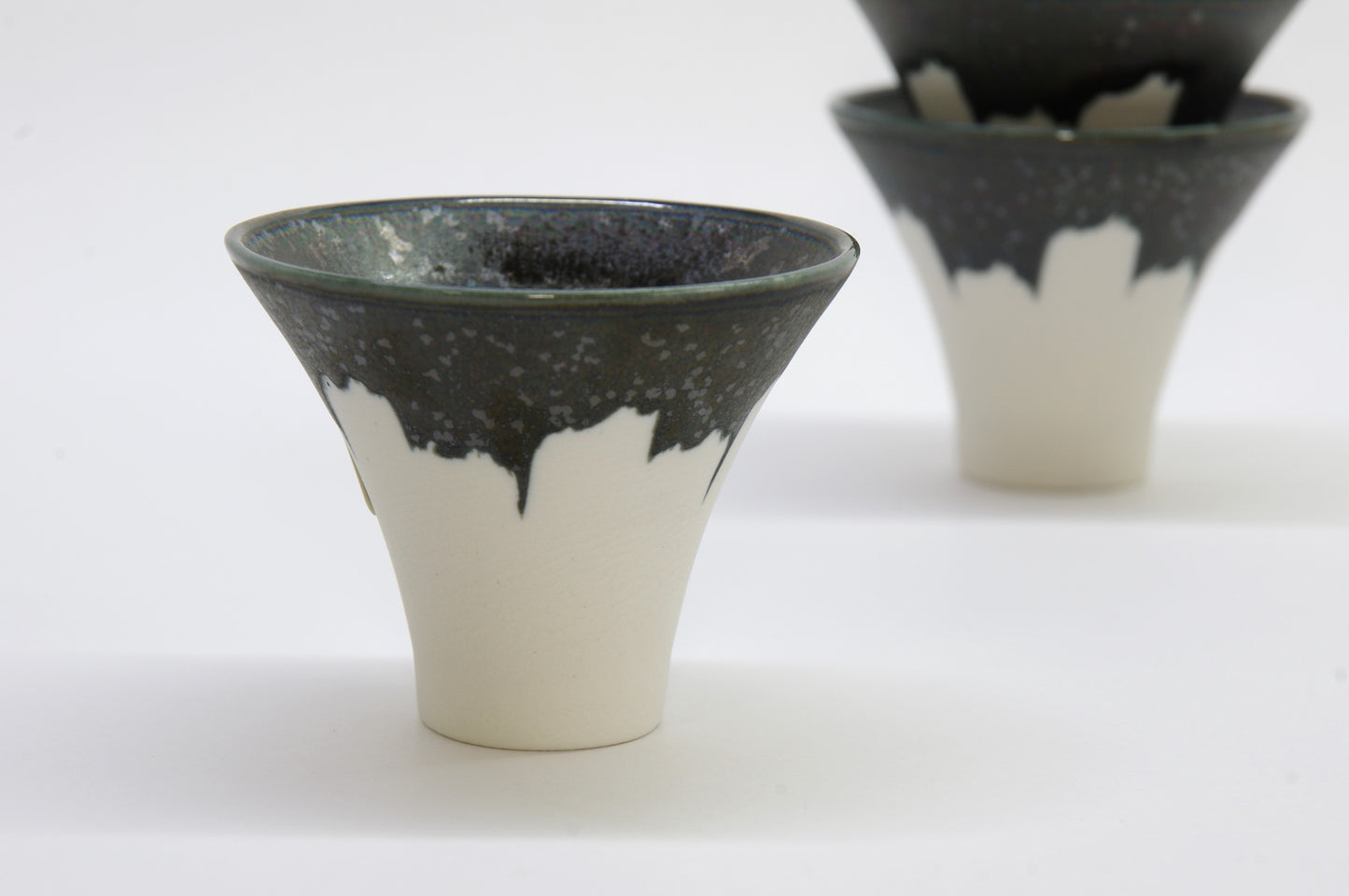 Porcelain Mt. Fuji motif Sake Cup by Kama-Irodori