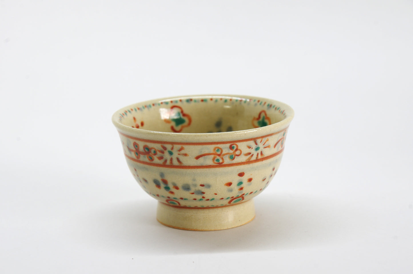 Vermillion Porcelain Sake Cup in AnnanStyle by Yuki Ando