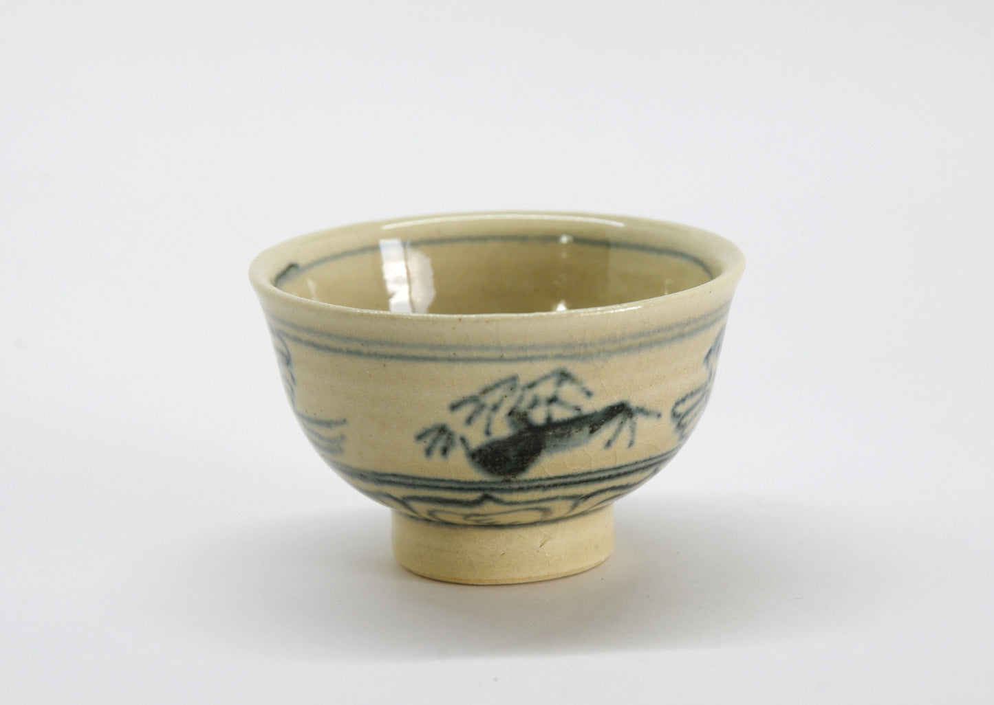 Blue Sake Cup in AnnanStyle Yuki Ando Porcelain