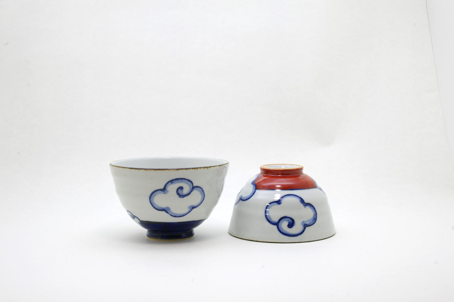 Porcelain Rice Bowl with Mt. Fuji Hand-Drawn and by Shoho-gama