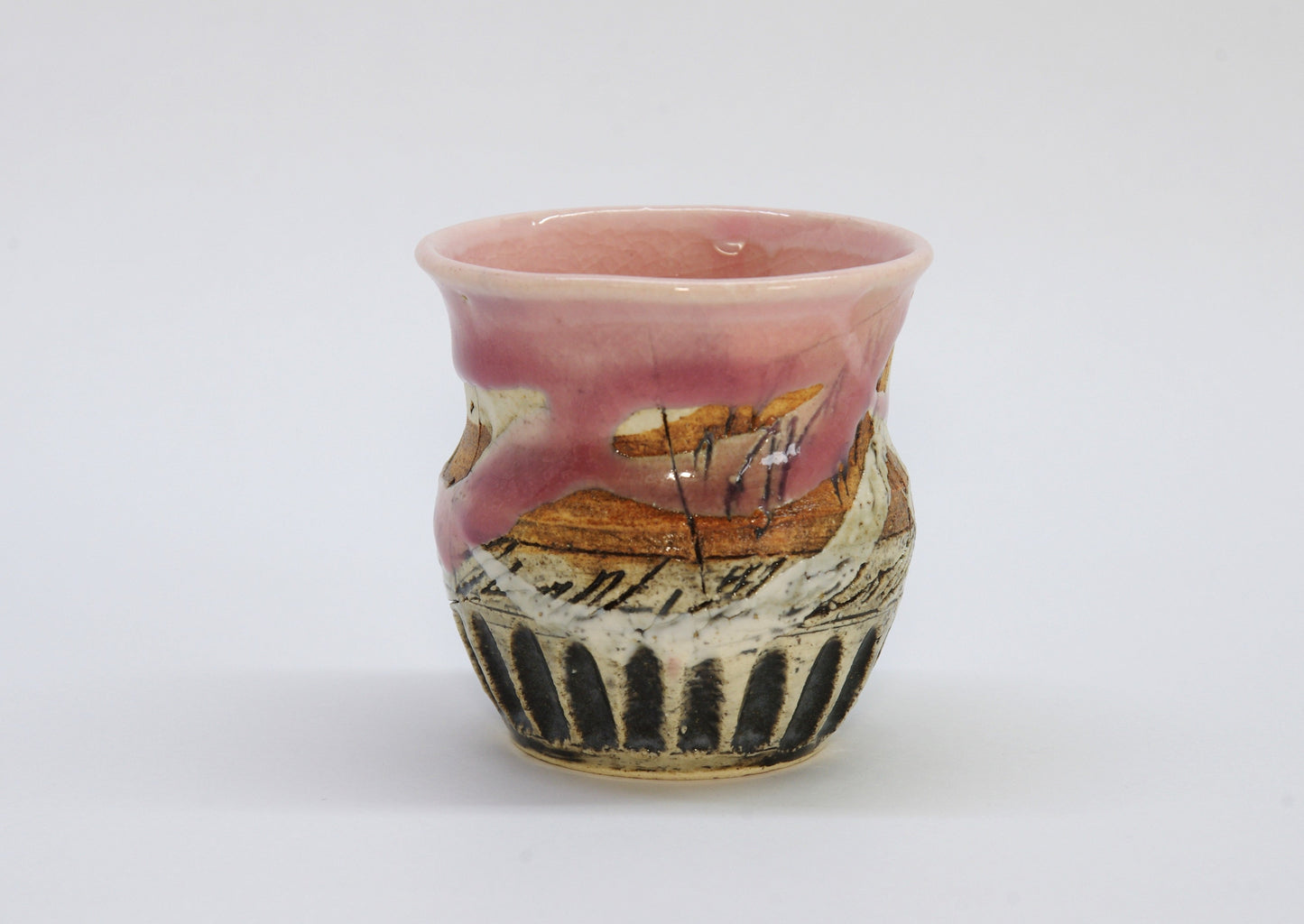 Pink Porcelain Sake Cup by Hideki Hayashi