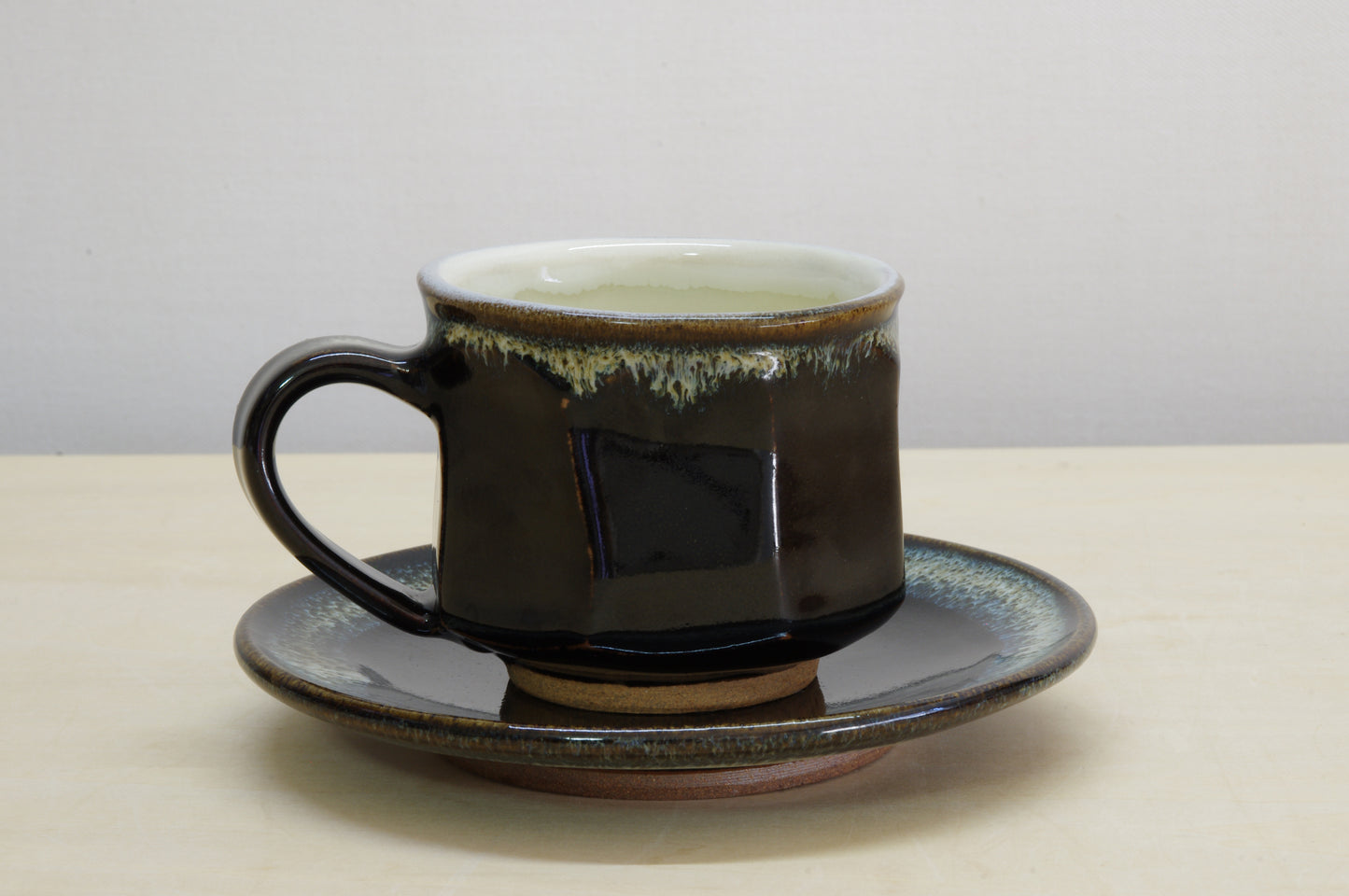 Earthenware Cup and Saucer by Shoyo-gama