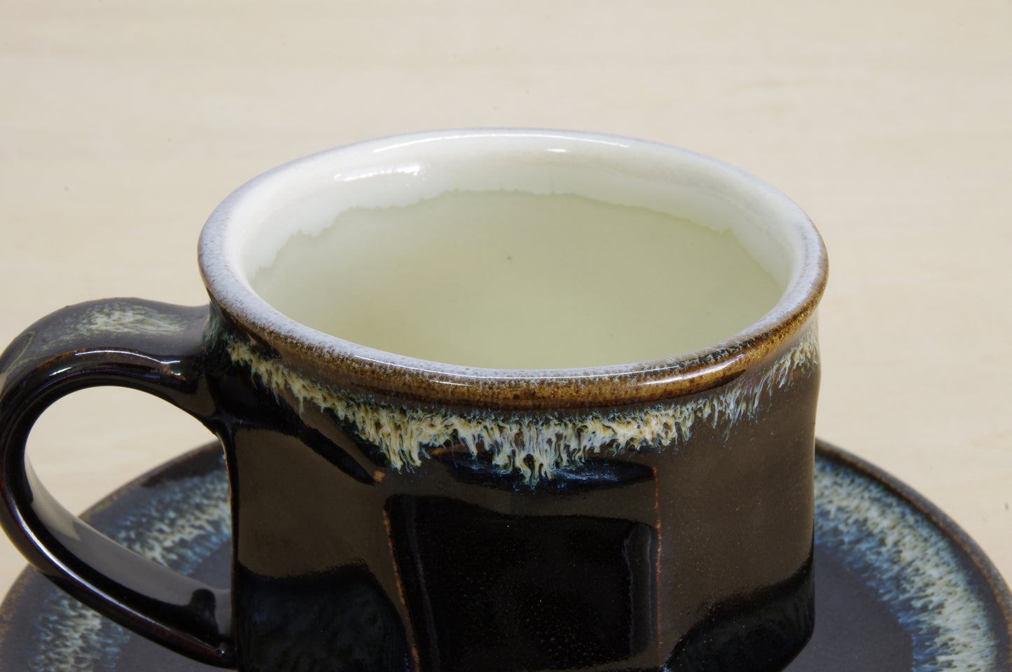 Earthenware Cup and Saucer by Shoyo-gama